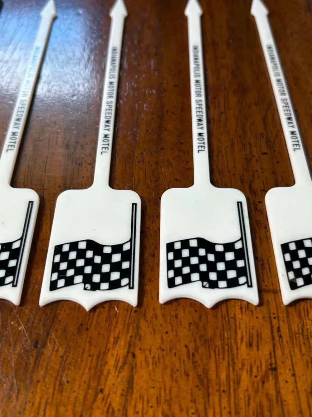1960s Indianapolis Motor Speedway Motel plastic swizzle sticks